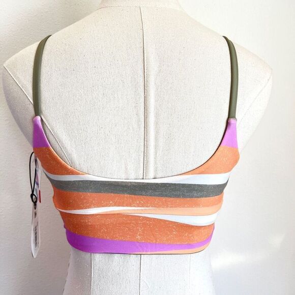PrAna Willow Falls Reversible Swim Top Orange Pink Green NWT Size XL - Picture 8 of 11